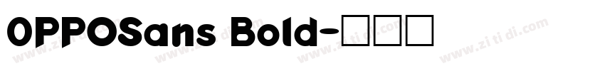 0PPOSans Bold字体转换
